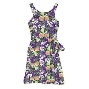 Patagonia Pataloha Dress Ulu Paradise Light Acai Size 2 Hawaiian Tropical Print